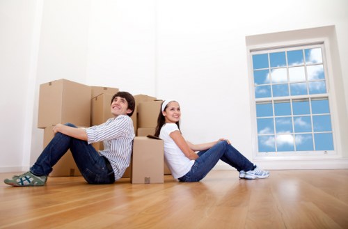 Organized storage boxes and furniture kept safely for long-term storage