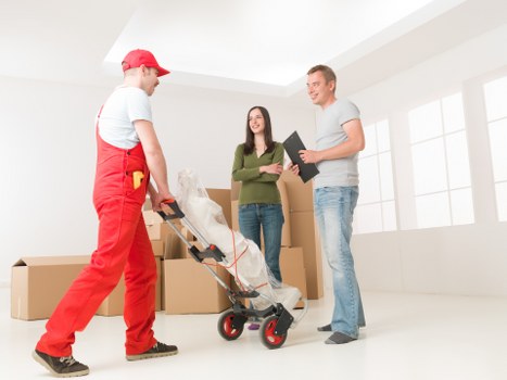 Careful fragile item packing by experts in Heston